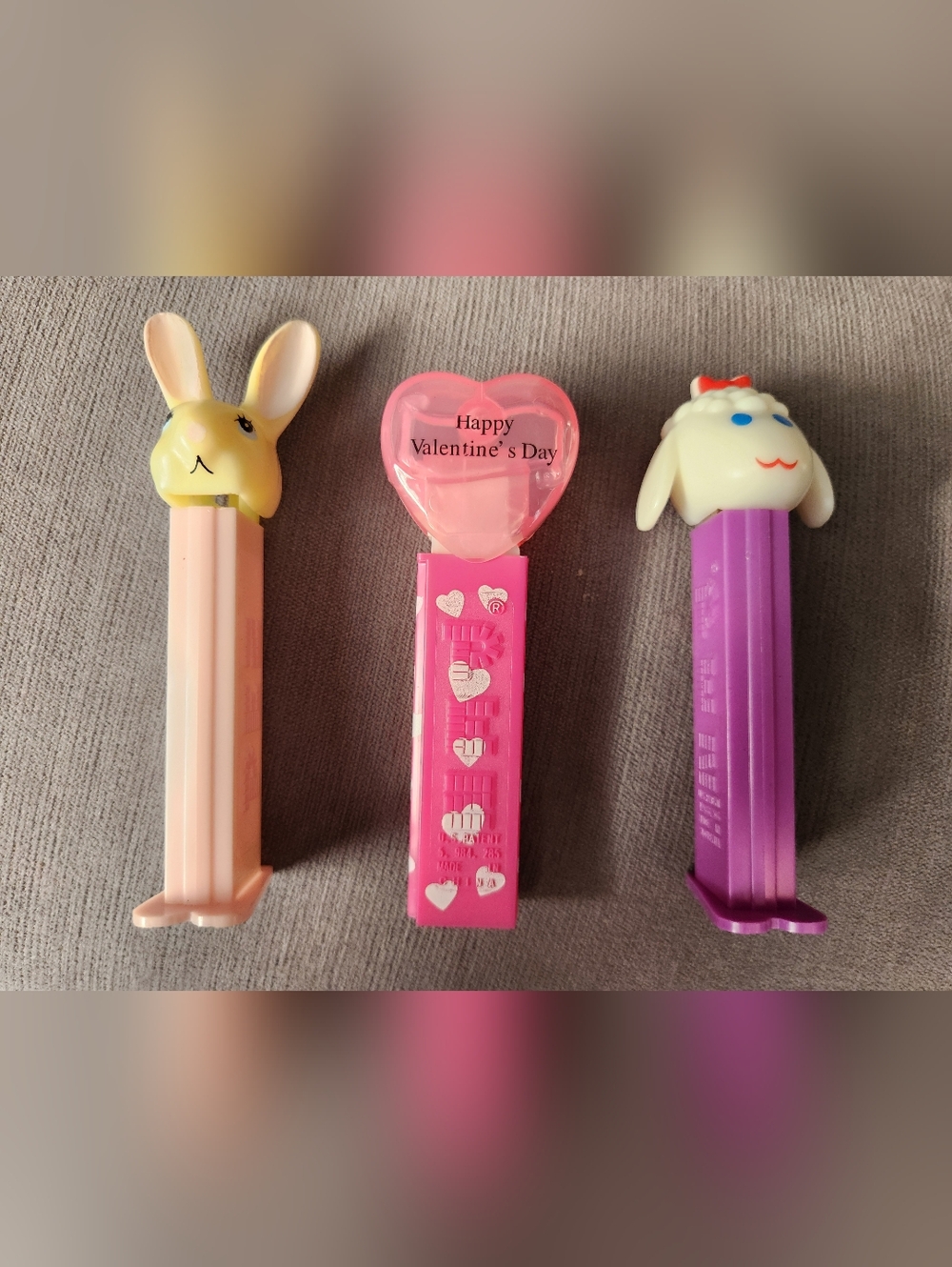 Lot Of 3 Vintage Valentine's And Easter Dispensers